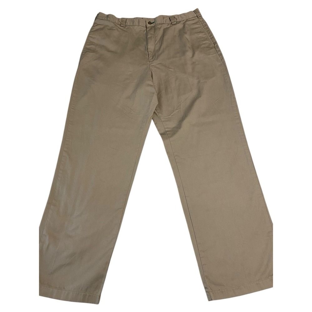 VTG 90s Tommy Hilfiger Crest Logo Khaki Chino Pants Mens 38x30 100% Cotton Tan